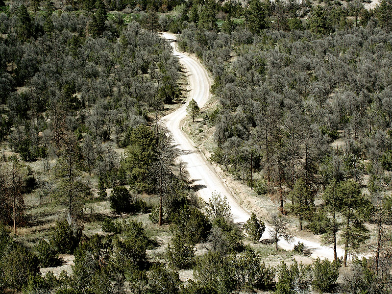 дорога внизу каньона