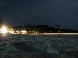 ночной вид пляжа