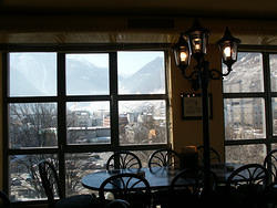 вид из окна панорамного ресторана